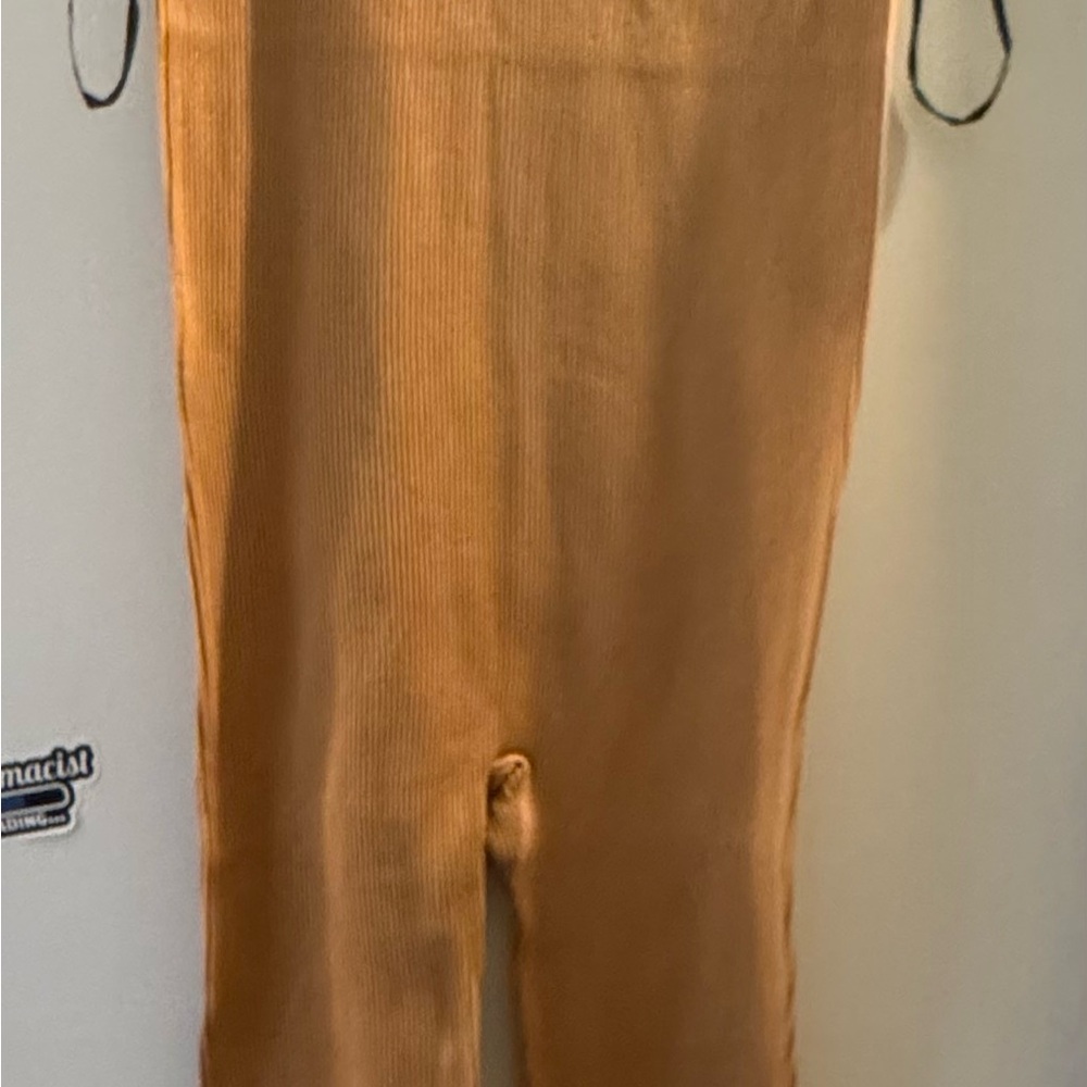 Forever 21 Camel Ribbed Jumpsuit